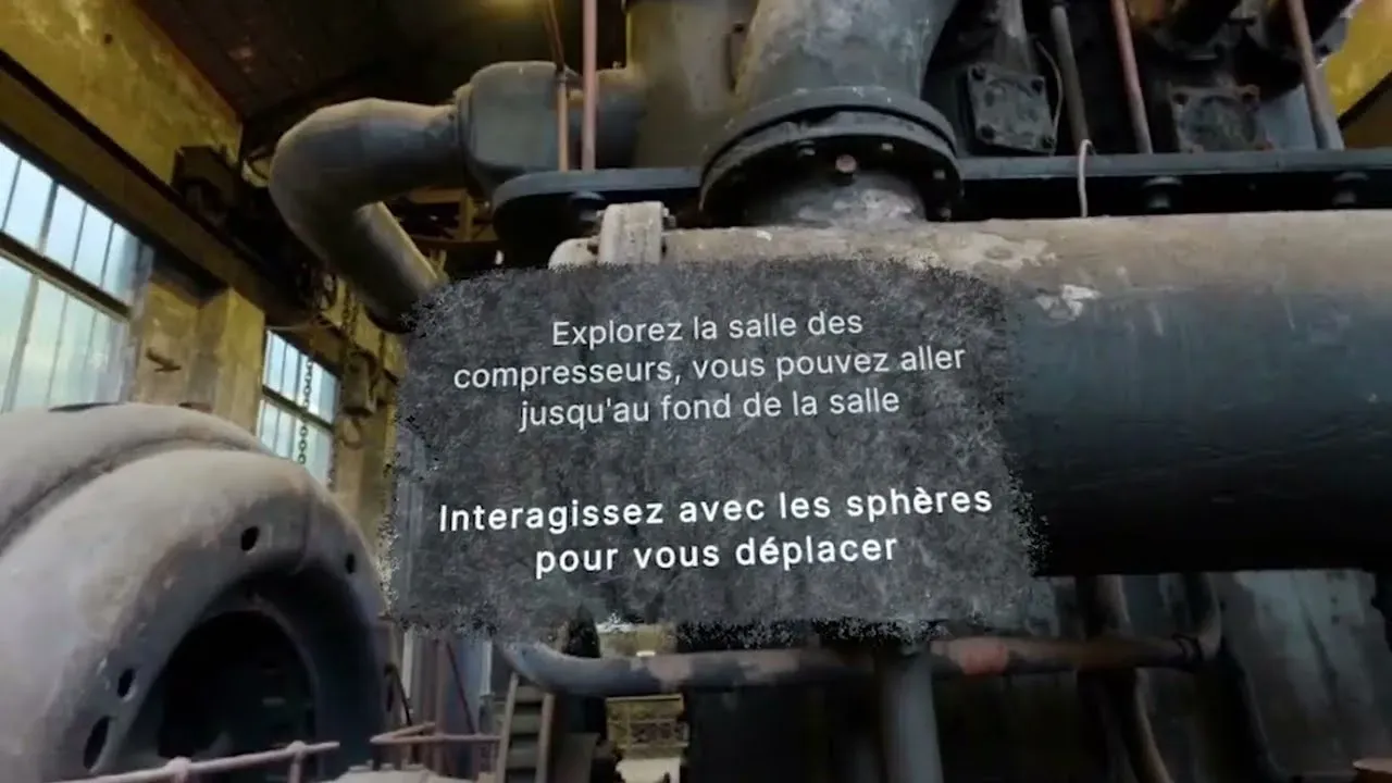 Compresseur et consigne de déplacement dans l’application « Les poumons de la mine »