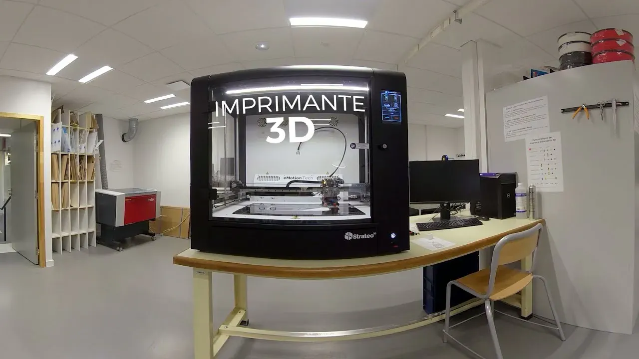 Vidéo 360° de l’INSA Lyon : atelier avec imprimante 3D