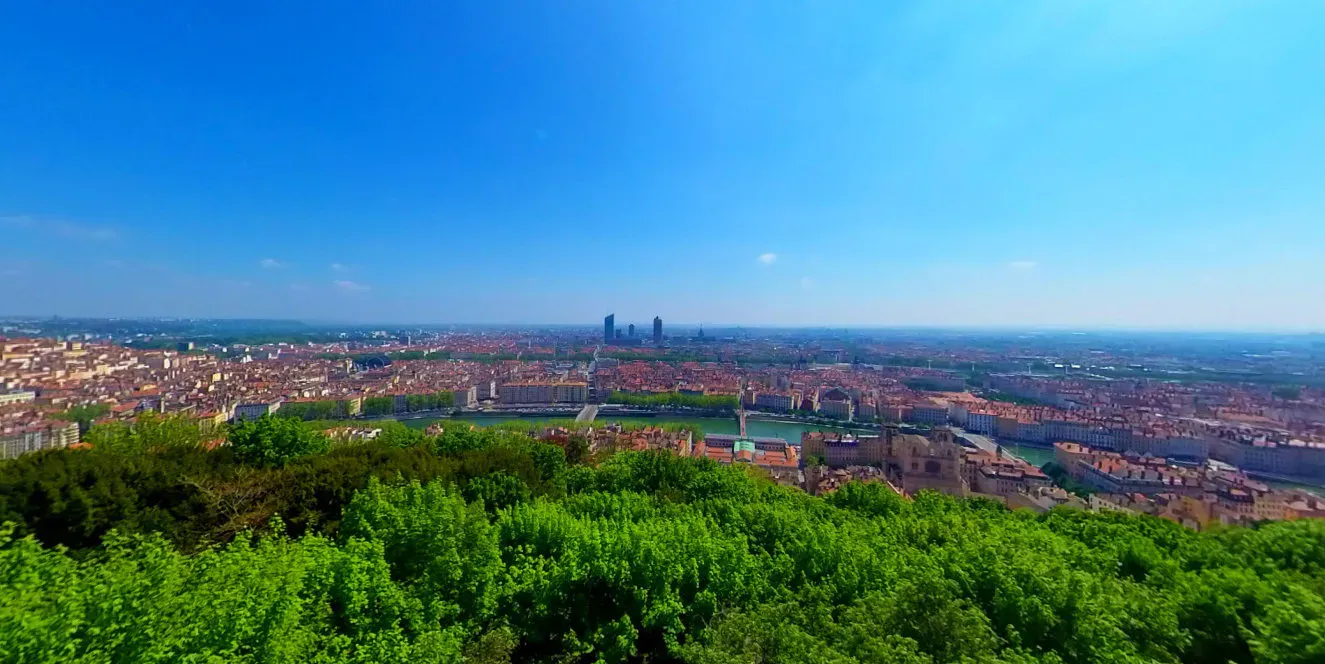Panorama de Lyon depuis la colline de Fourvière