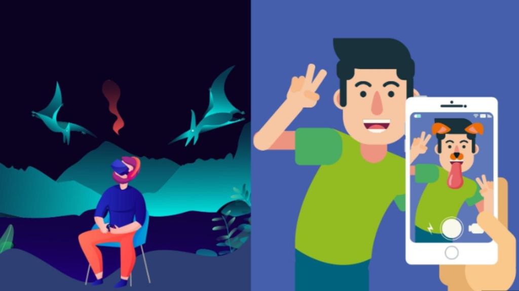 Illustration différence VR et AR