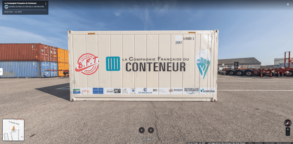 Étude de cas – Visite virtuelle Street View de la Compagnie Française des conteneurs