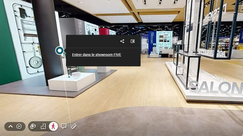 Entrée dans le showroom virtuel Entrée dans le showroom virtuel