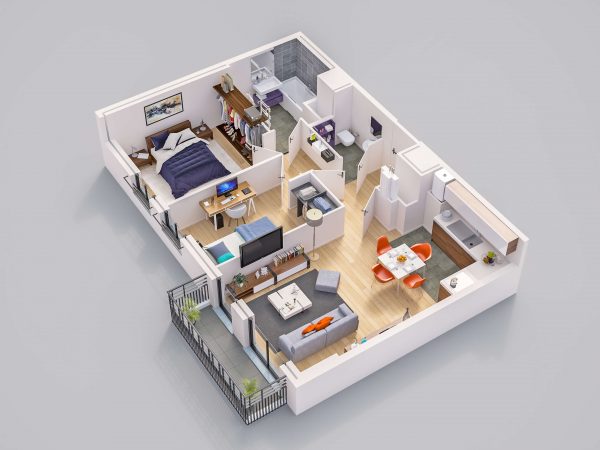plans 3d immobilier